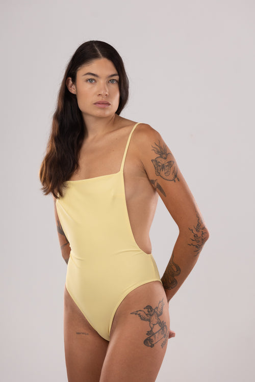 Bañador de una pieza - Amarillo pastel