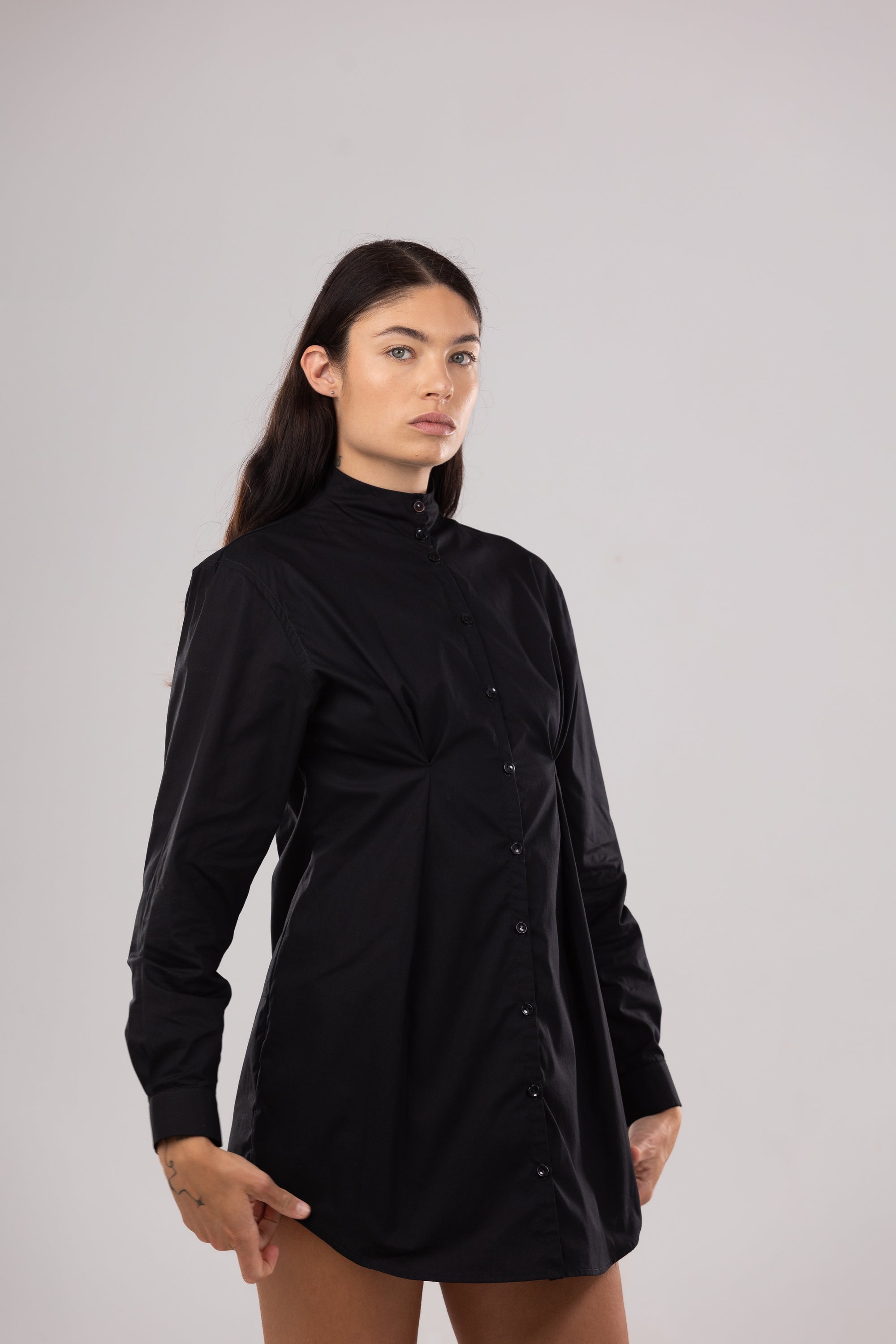 Vestido Camisero Manga Larga