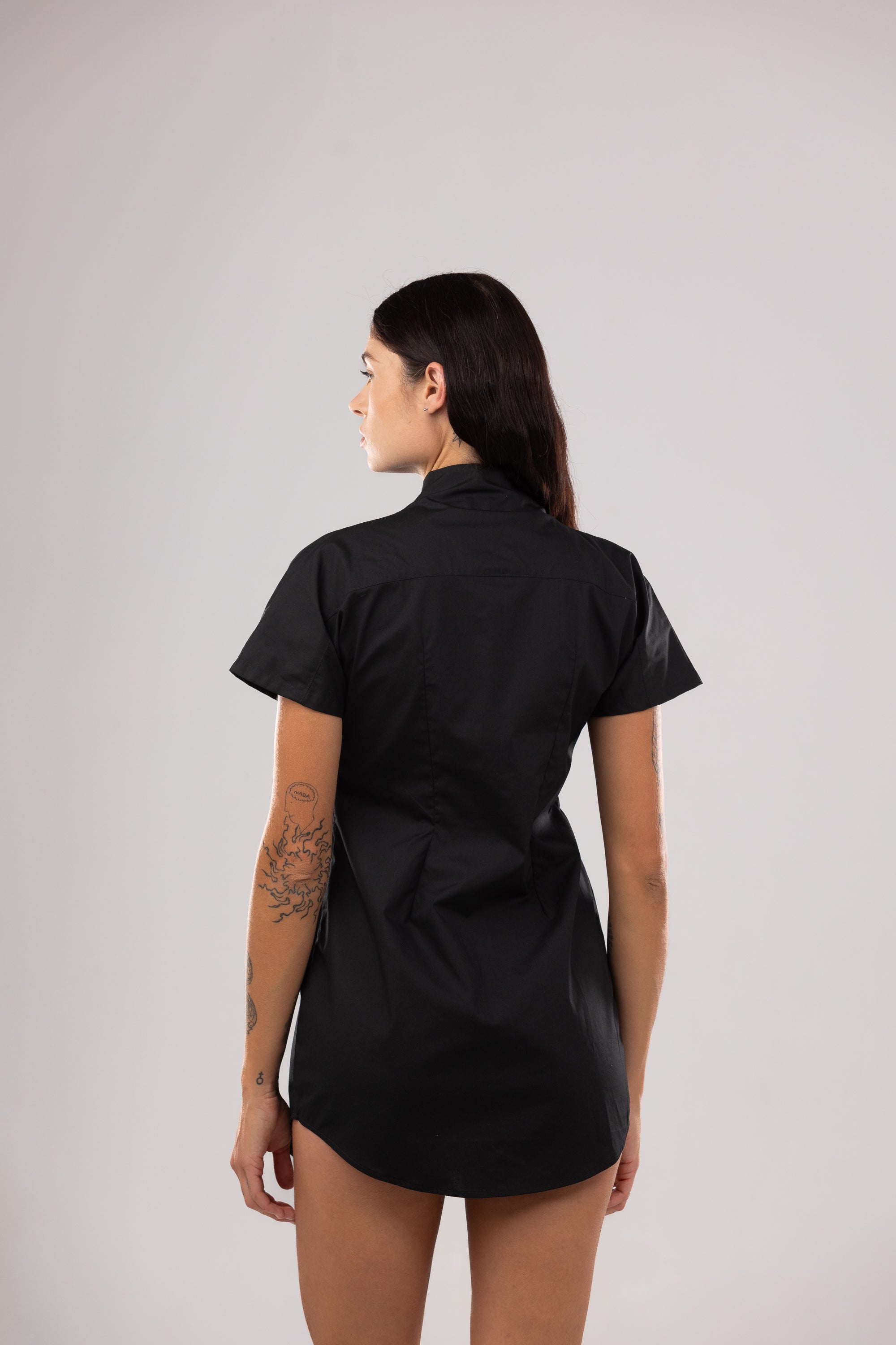 Vestido Camisero Manga Corta