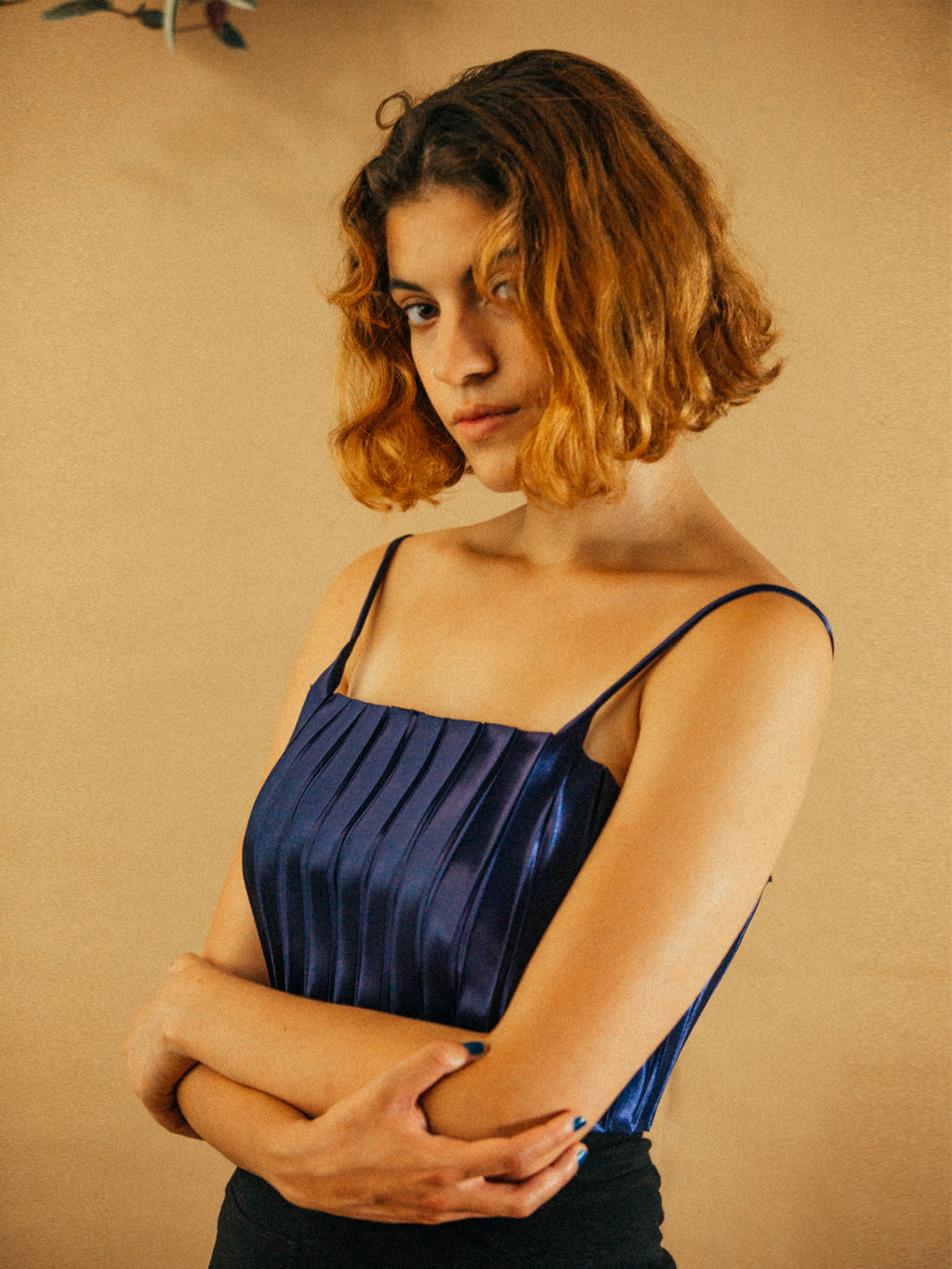 Top Lineal Azul