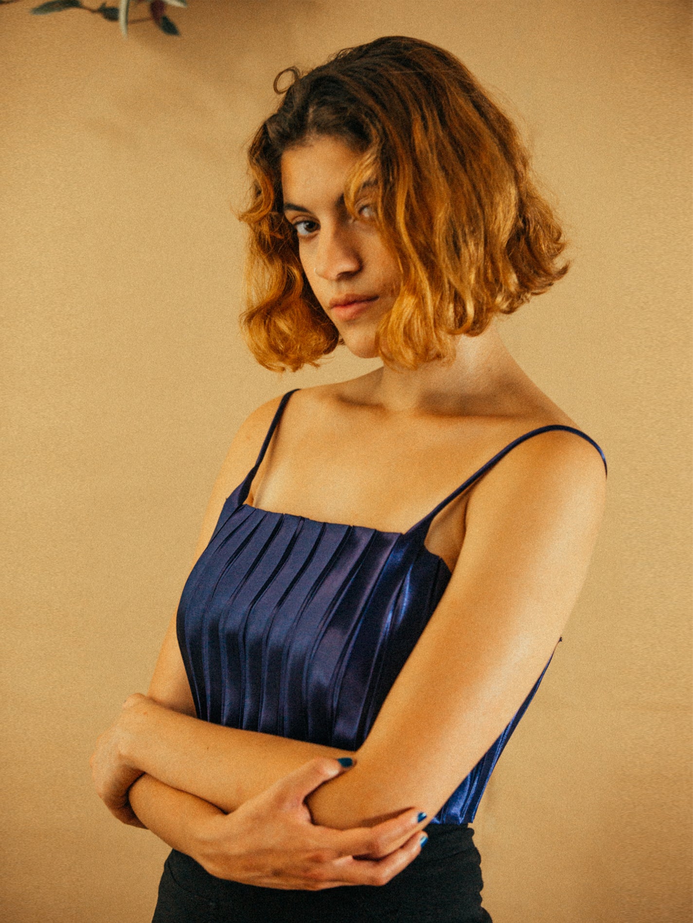 Top Lineal Azul